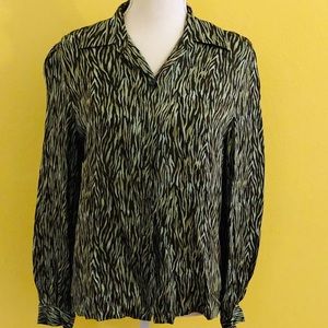 Vintage Josephine Clause Silk Blouse, Size 6
